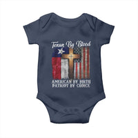 Proud American Texan Jesus Baby Onesie Texan By Blood American By Birth Patriot By Choice Cross