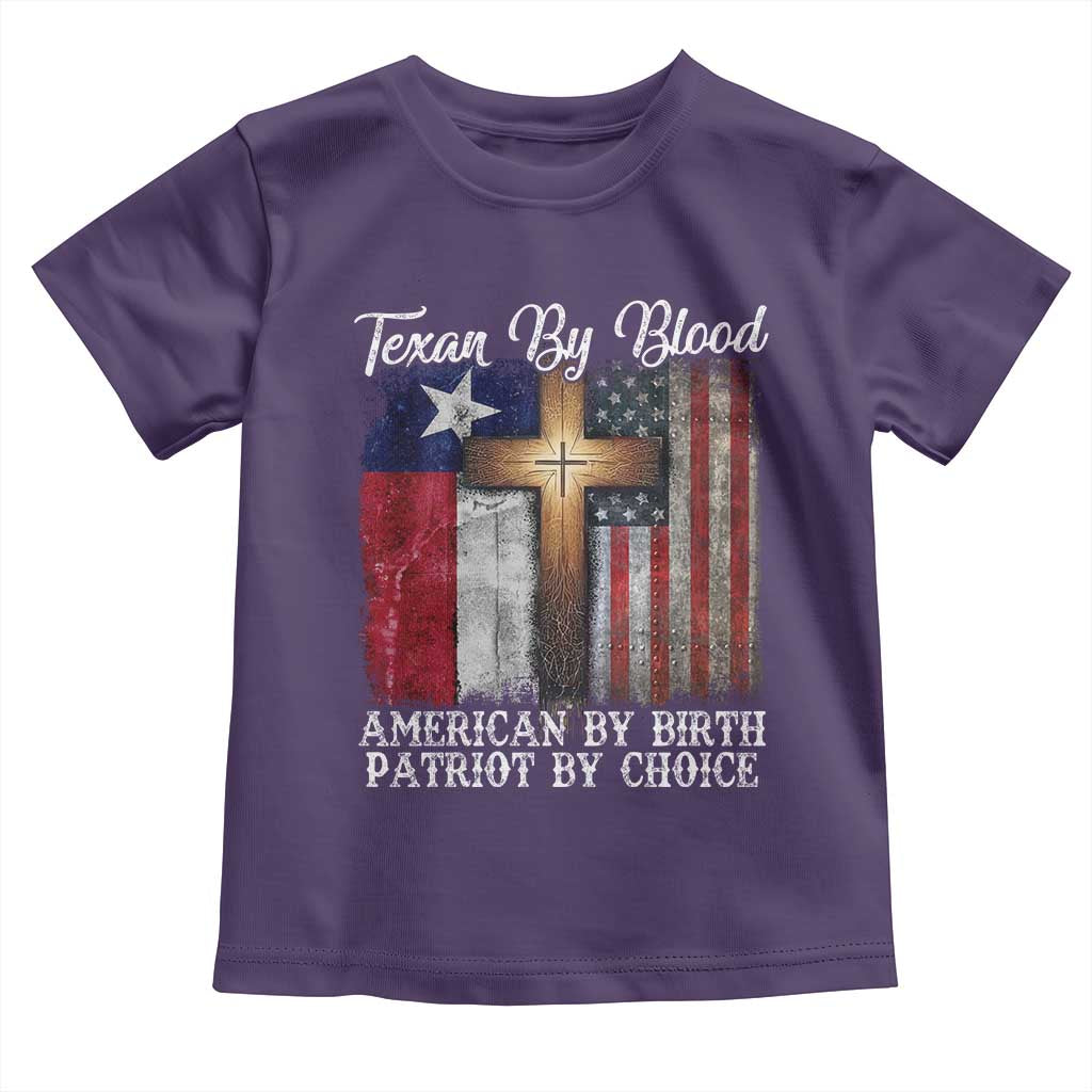 Proud American Texan Jesus Toddler T Shirt Texan By Blood American By Birth Patriot By Choice Cross