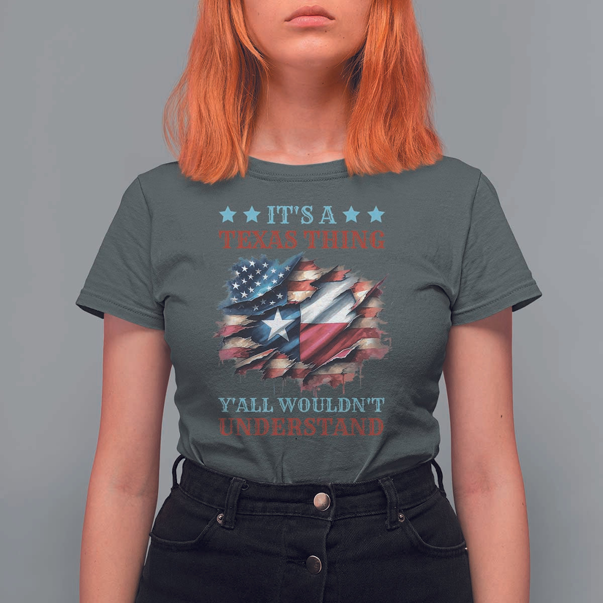 It's A Texas Thing Y'all Wouldn't Understand T Shirt For Women USA Texas Flag