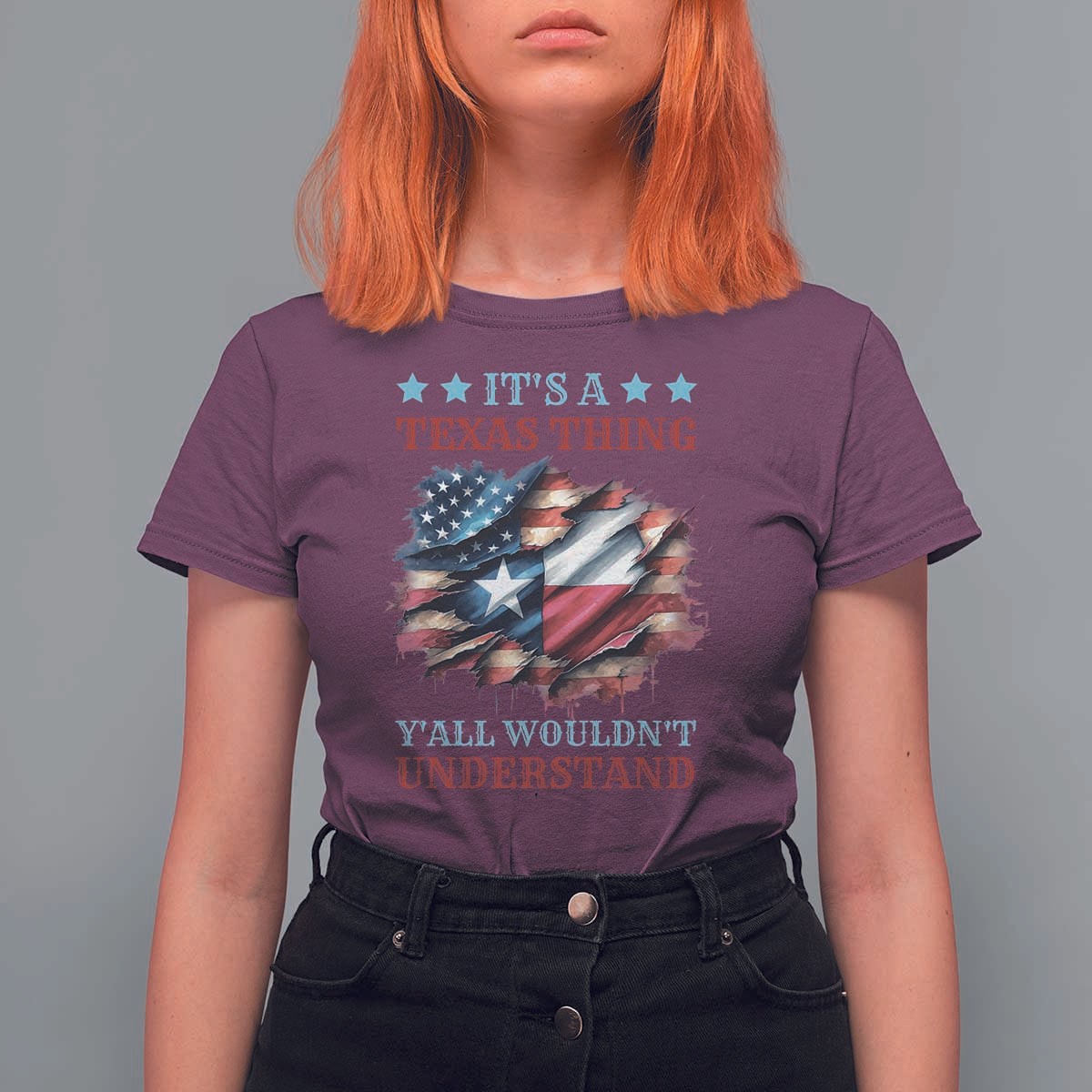 It's A Texas Thing Y'all Wouldn't Understand T Shirt For Women USA Texas Flag