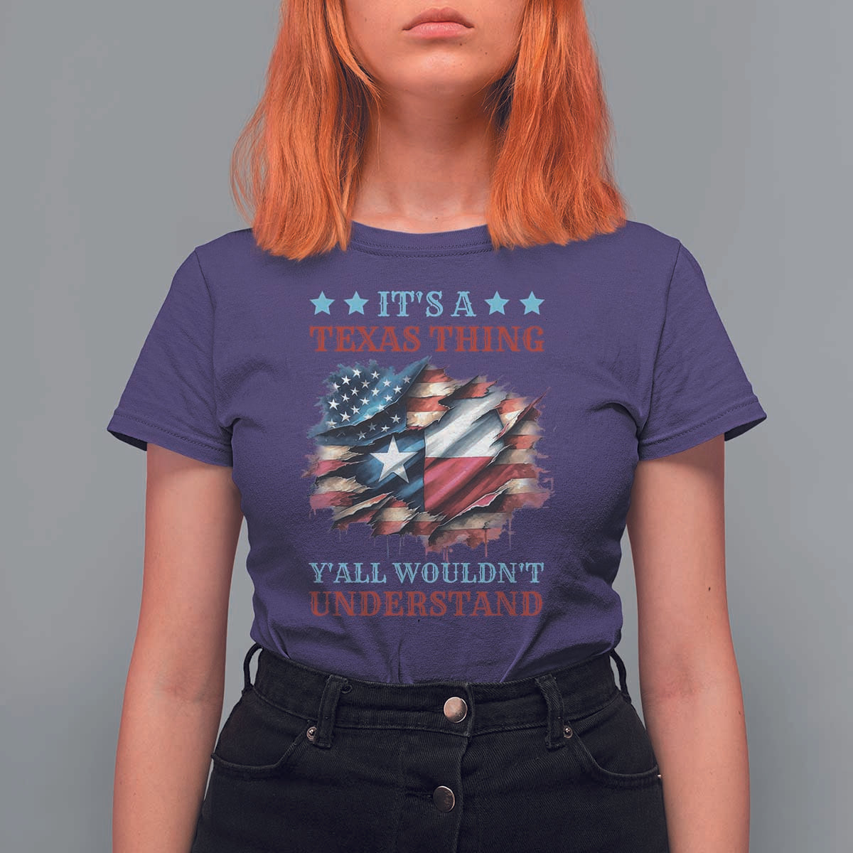 It's A Texas Thing Y'all Wouldn't Understand T Shirt For Women USA Texas Flag
