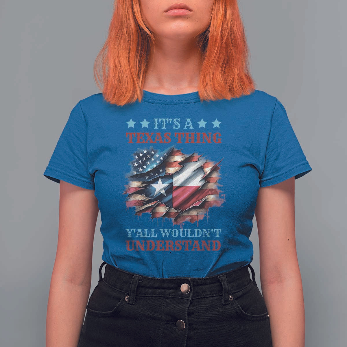 It's A Texas Thing Y'all Wouldn't Understand T Shirt For Women USA Texas Flag