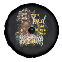 Christian African American Spare Tire Cover With God All Things Are Possible Black Prayer