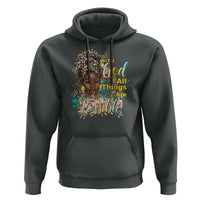 Christian African American Hoodie With God All Things Are Possible Black Prayer