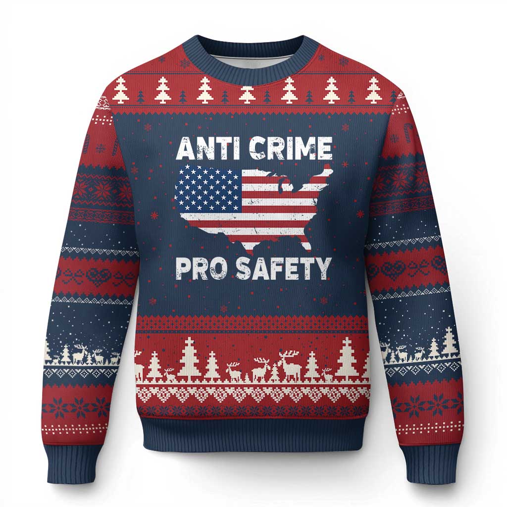 Anti Crime Pro Safety Ugly Christmas Sweater Mayor Resistance Protest Jacob Political