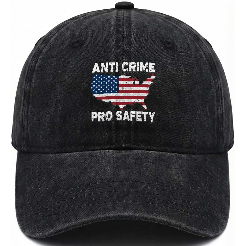 Anti Crime Pro Safety Washed Cotton Baseball Cap Mayor Resistance Protest Jacob Political