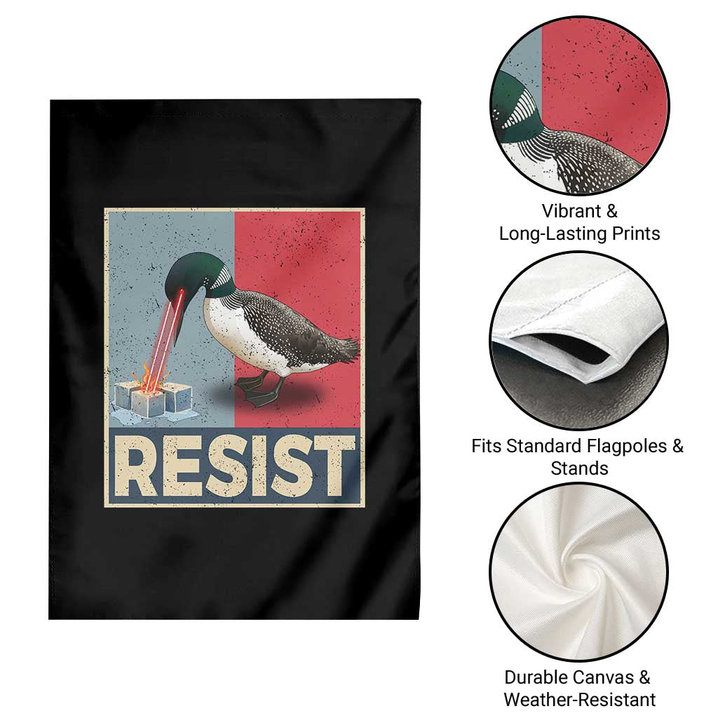 Minnesota Loon Resist Garden Flag Loon Bird Laser Ice Cube Poster Graphic