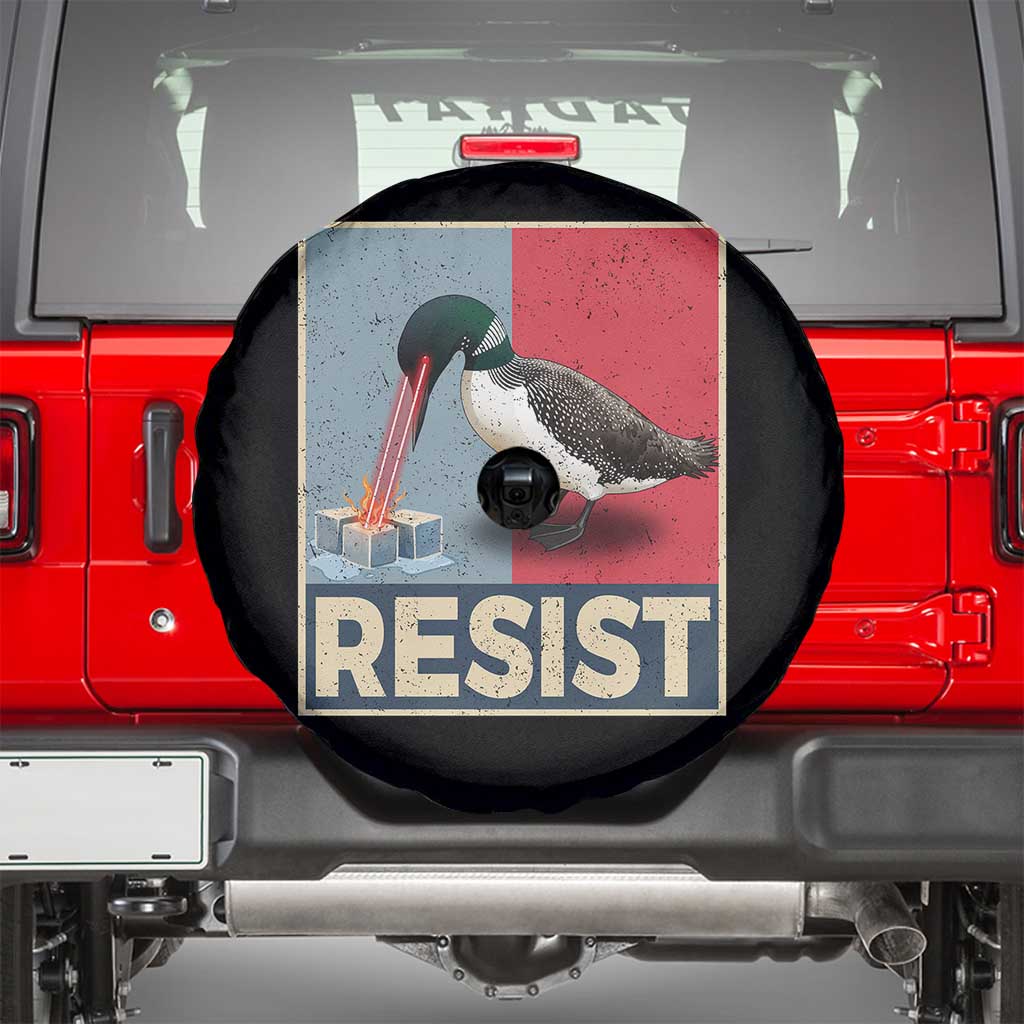 Minnesota Loon Resist Spare Tire Cover Loon Bird Laser Ice Cube Poster Graphic