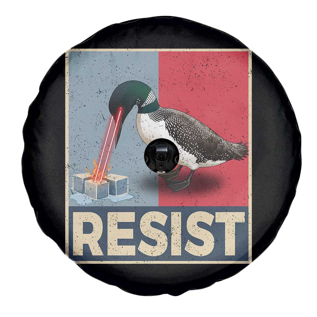 Minnesota Loon Resist Spare Tire Cover Loon Bird Laser Ice Cube Poster Graphic