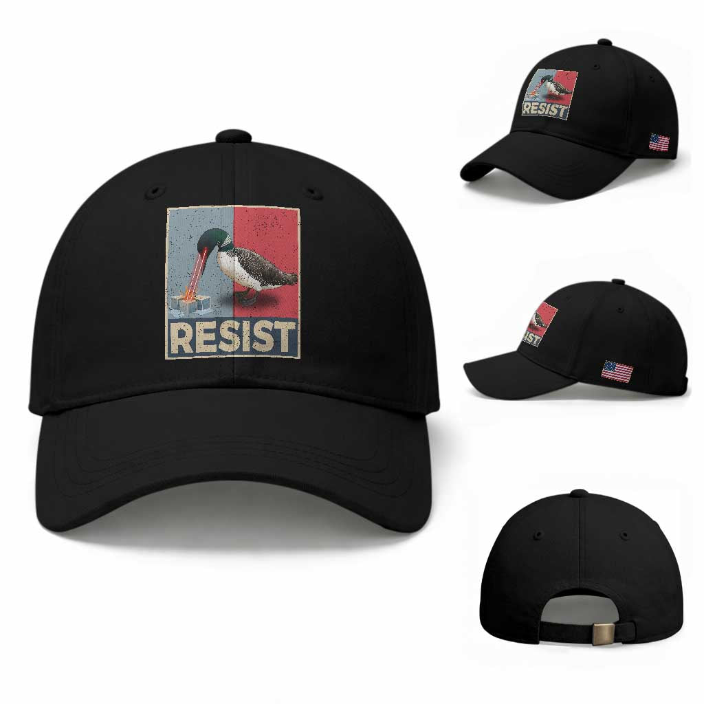 Minnesota Loon Resist Baseball Cap Loon Bird Laser Ice Cube Poster Graphic