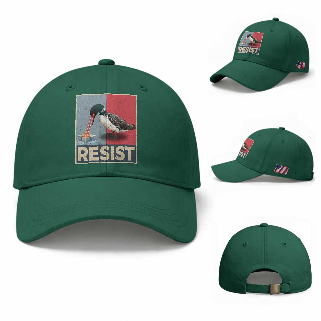 Minnesota Loon Resist Baseball Cap Loon Bird Laser Ice Cube Poster Graphic