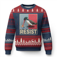 Minnesota Loon Resist Ugly Christmas Sweater Loon Bird Laser Ice Cube Poster Graphic