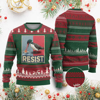 Minnesota Loon Resist Ugly Christmas Sweater Loon Bird Laser Ice Cube Poster Graphic