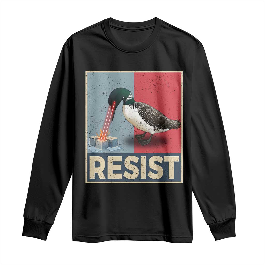 Minnesota Loon Resist Long Sleeve Shirt Loon Bird Laser Ice Cube Poster Graphic