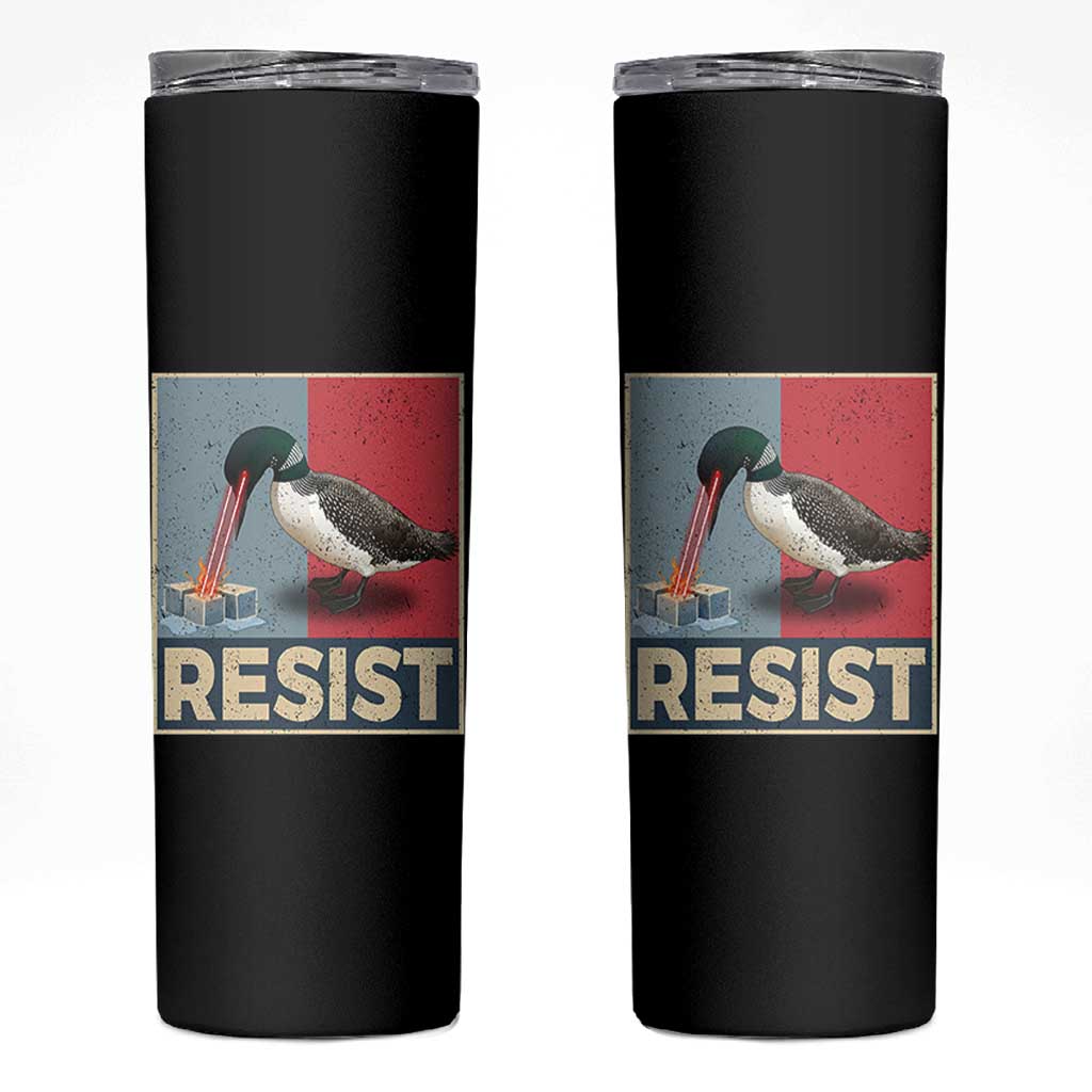 Minnesota Loon Resist Skinny Tumbler Loon Bird Laser Ice Cube Poster Graphic