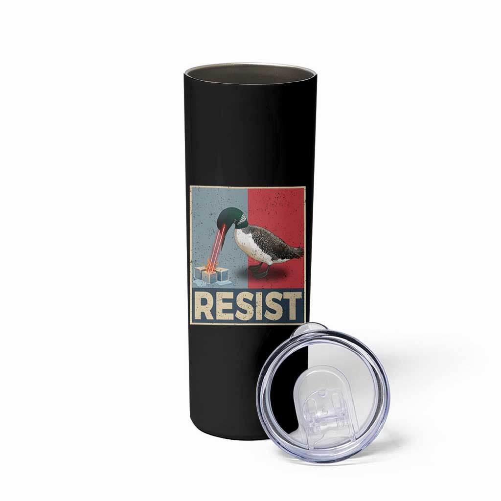Minnesota Loon Resist Skinny Tumbler Loon Bird Laser Ice Cube Poster Graphic