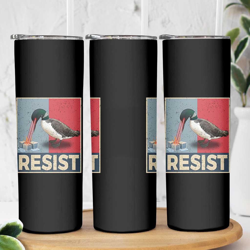 Minnesota Loon Resist Skinny Tumbler Loon Bird Laser Ice Cube Poster Graphic