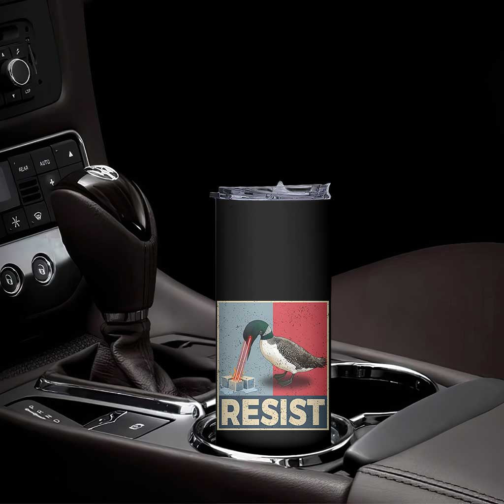 Minnesota Loon Resist Skinny Tumbler Loon Bird Laser Ice Cube Poster Graphic