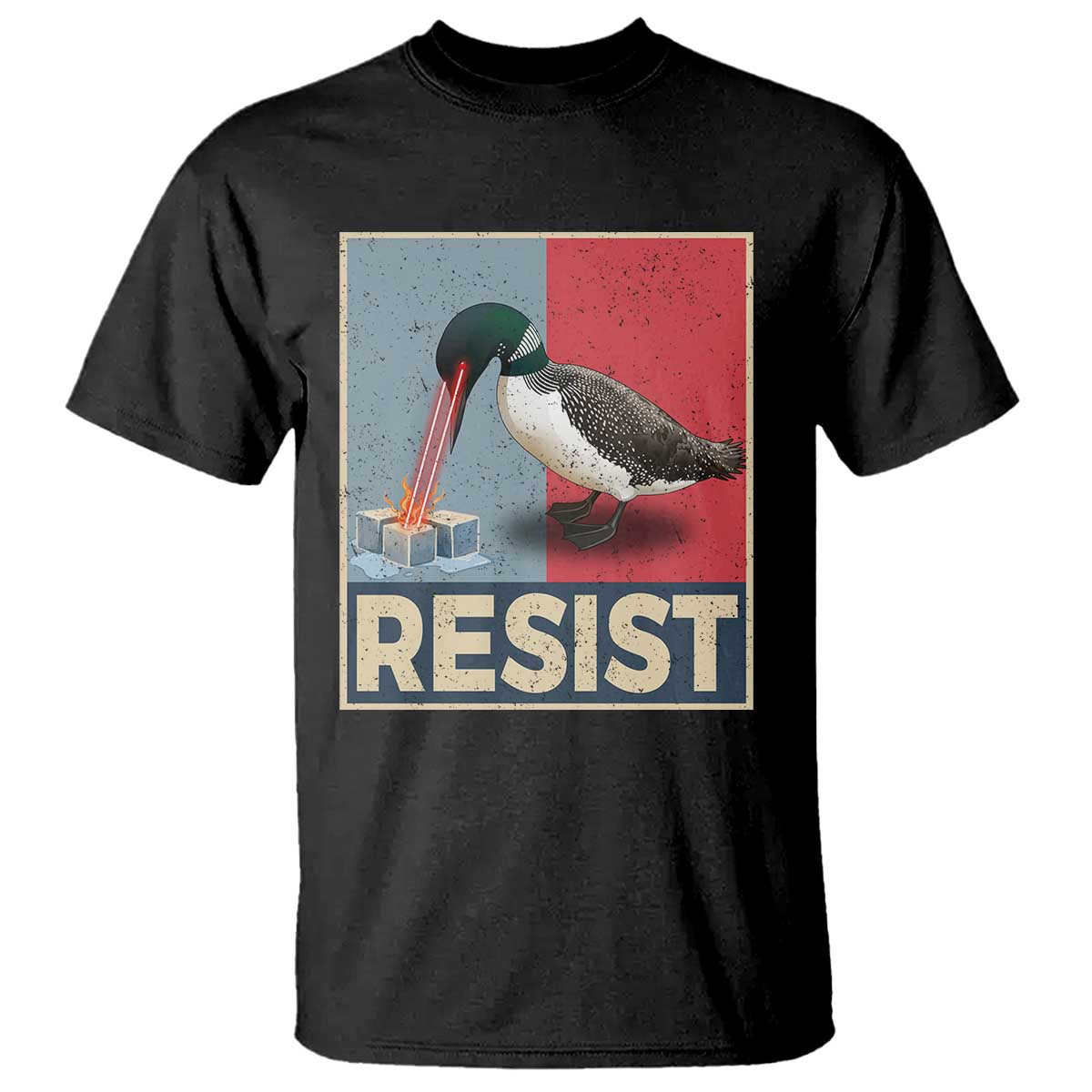 Minnesota Loon Resist T Shirt Loon Bird Laser Ice Cube Poster Graphic