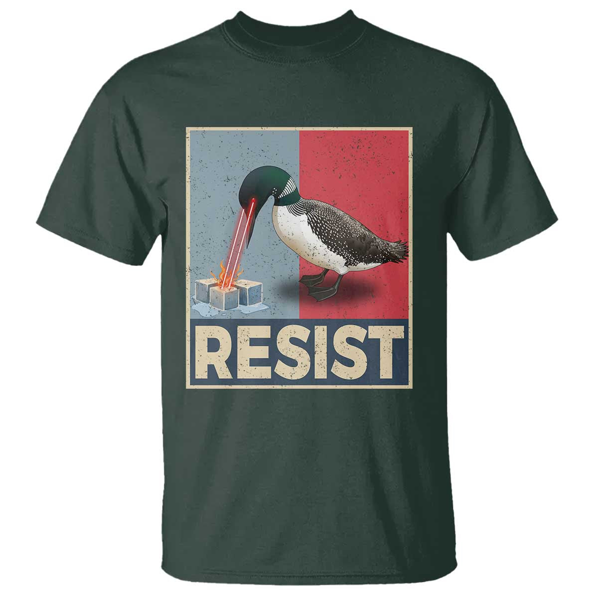 Minnesota Loon Resist T Shirt Loon Bird Laser Ice Cube Poster Graphic
