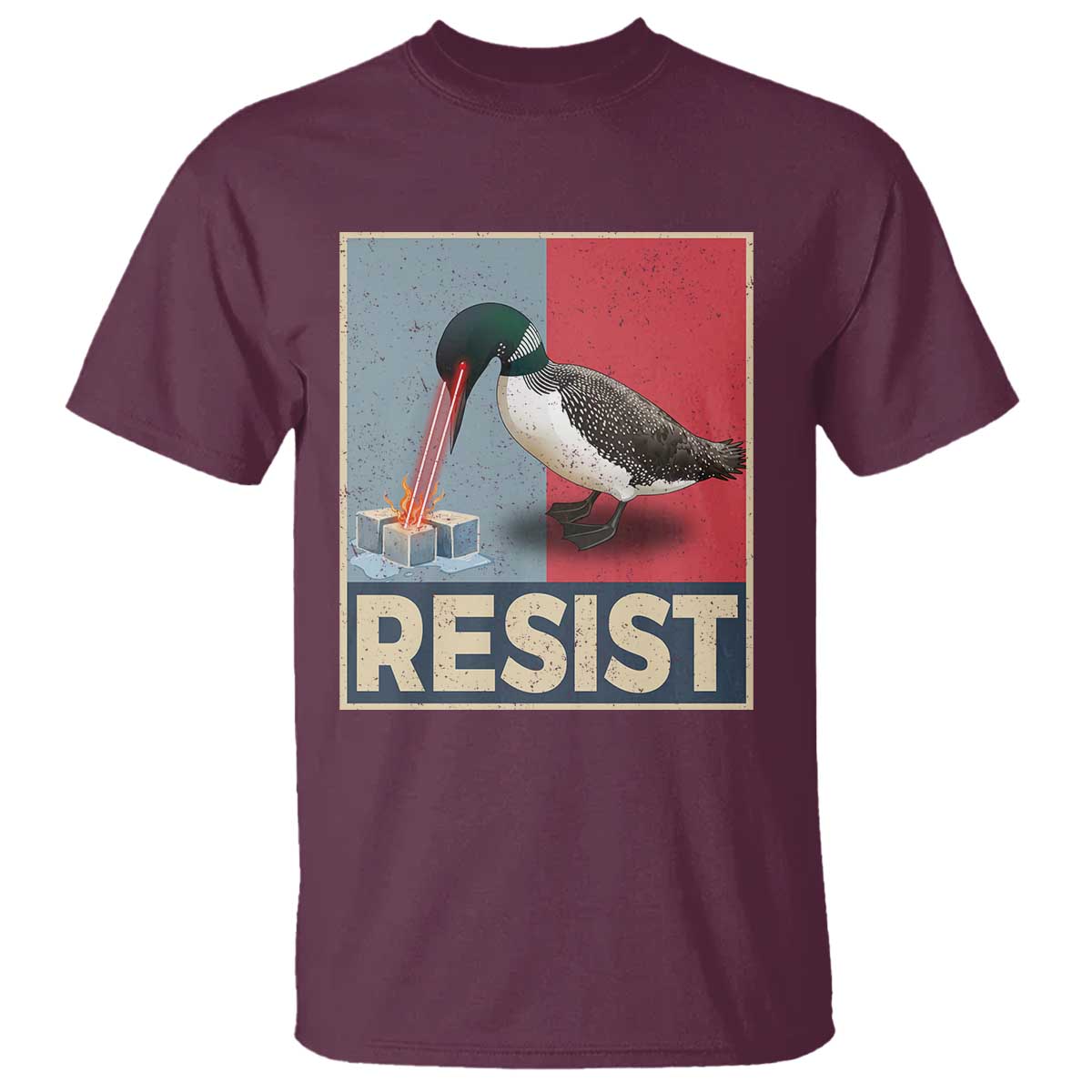 Minnesota Loon Resist T Shirt Loon Bird Laser Ice Cube Poster Graphic