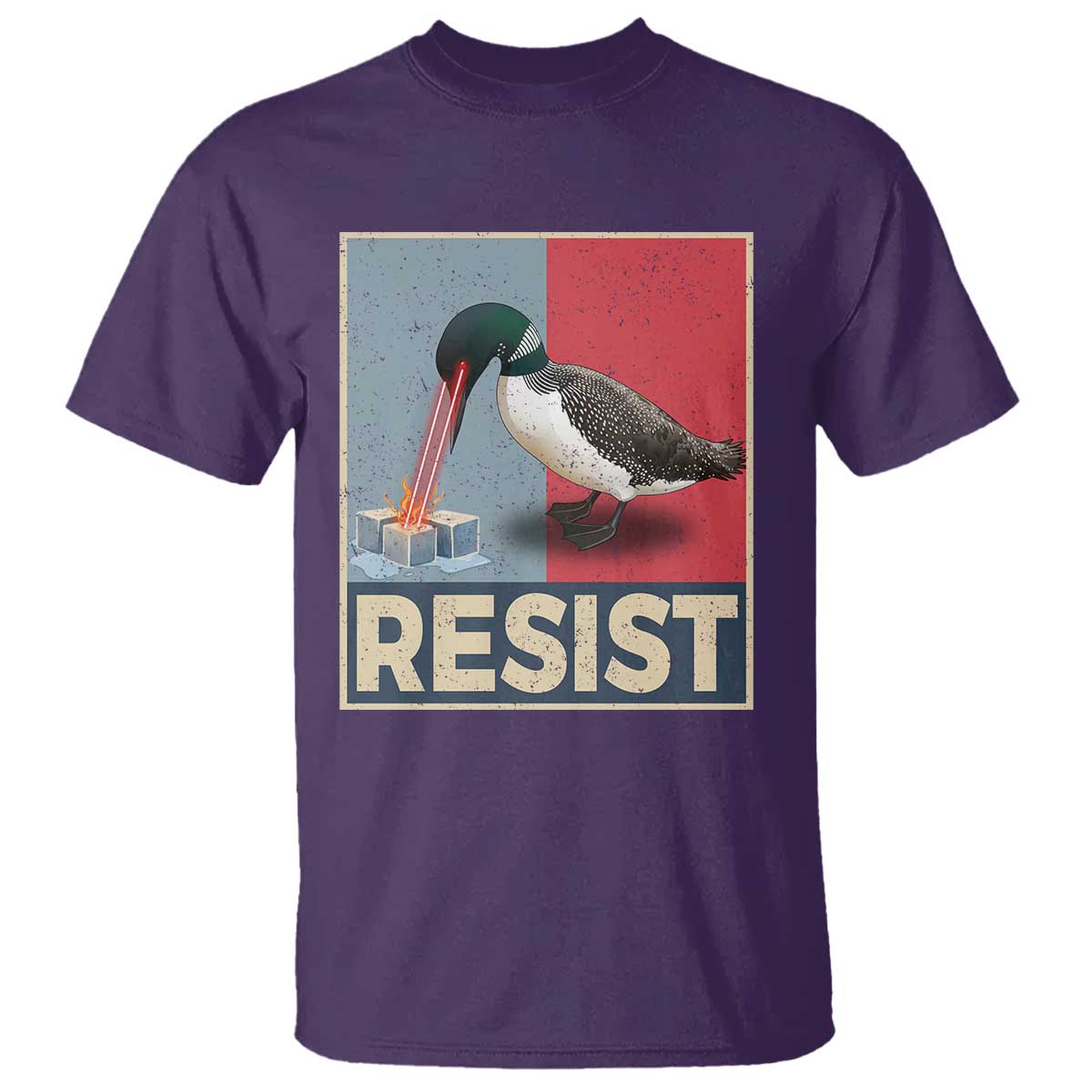 Minnesota Loon Resist T Shirt Loon Bird Laser Ice Cube Poster Graphic