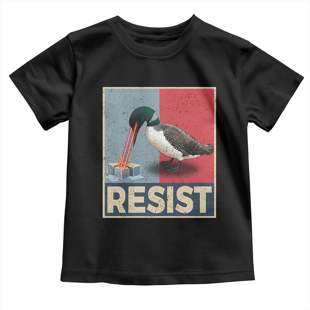 Minnesota Loon Resist Toddler T Shirt Loon Bird Laser Ice Cube Poster Graphic