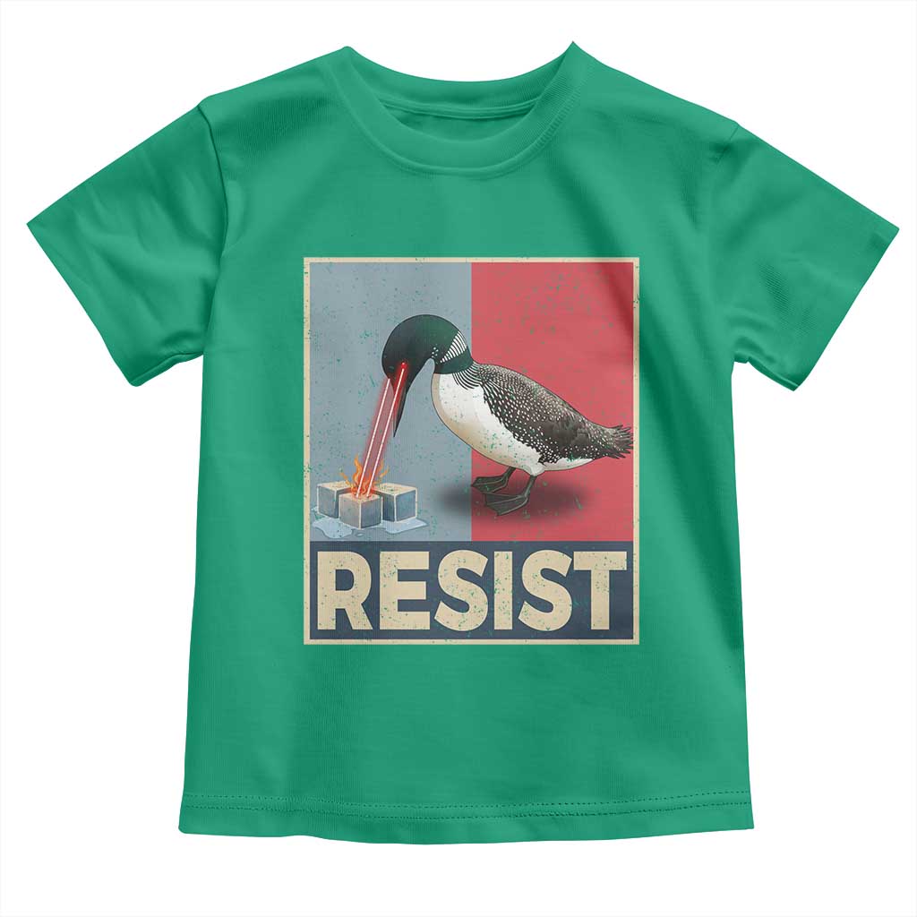 Minnesota Loon Resist Toddler T Shirt Loon Bird Laser Ice Cube Poster Graphic