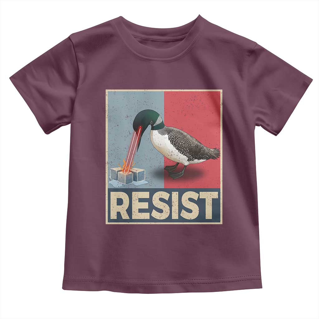 Minnesota Loon Resist Toddler T Shirt Loon Bird Laser Ice Cube Poster Graphic