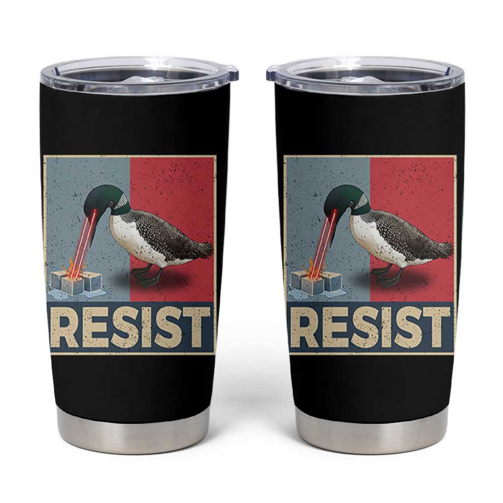 Minnesota Loon Resist Tumbler Cup Loon Bird Laser Ice Cube Poster Graphic