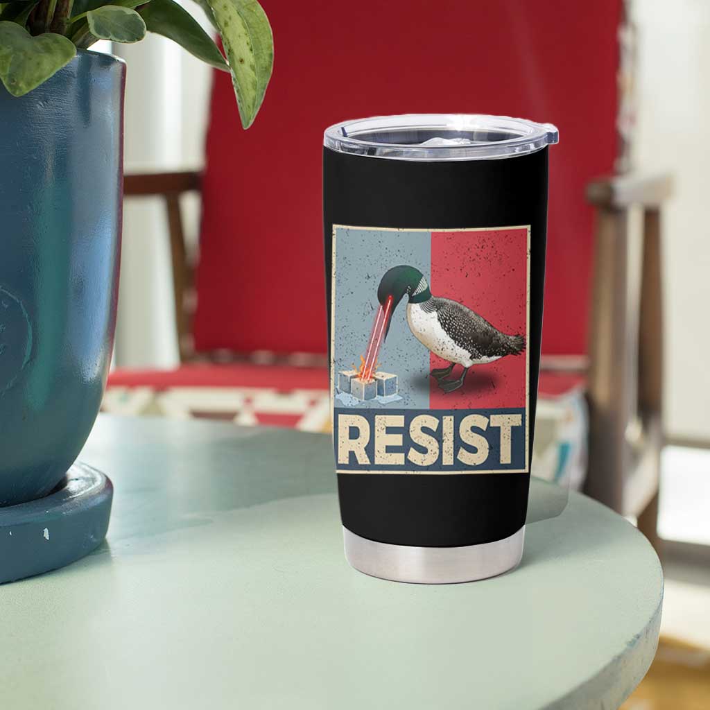 Minnesota Loon Resist Tumbler Cup Loon Bird Laser Ice Cube Poster Graphic