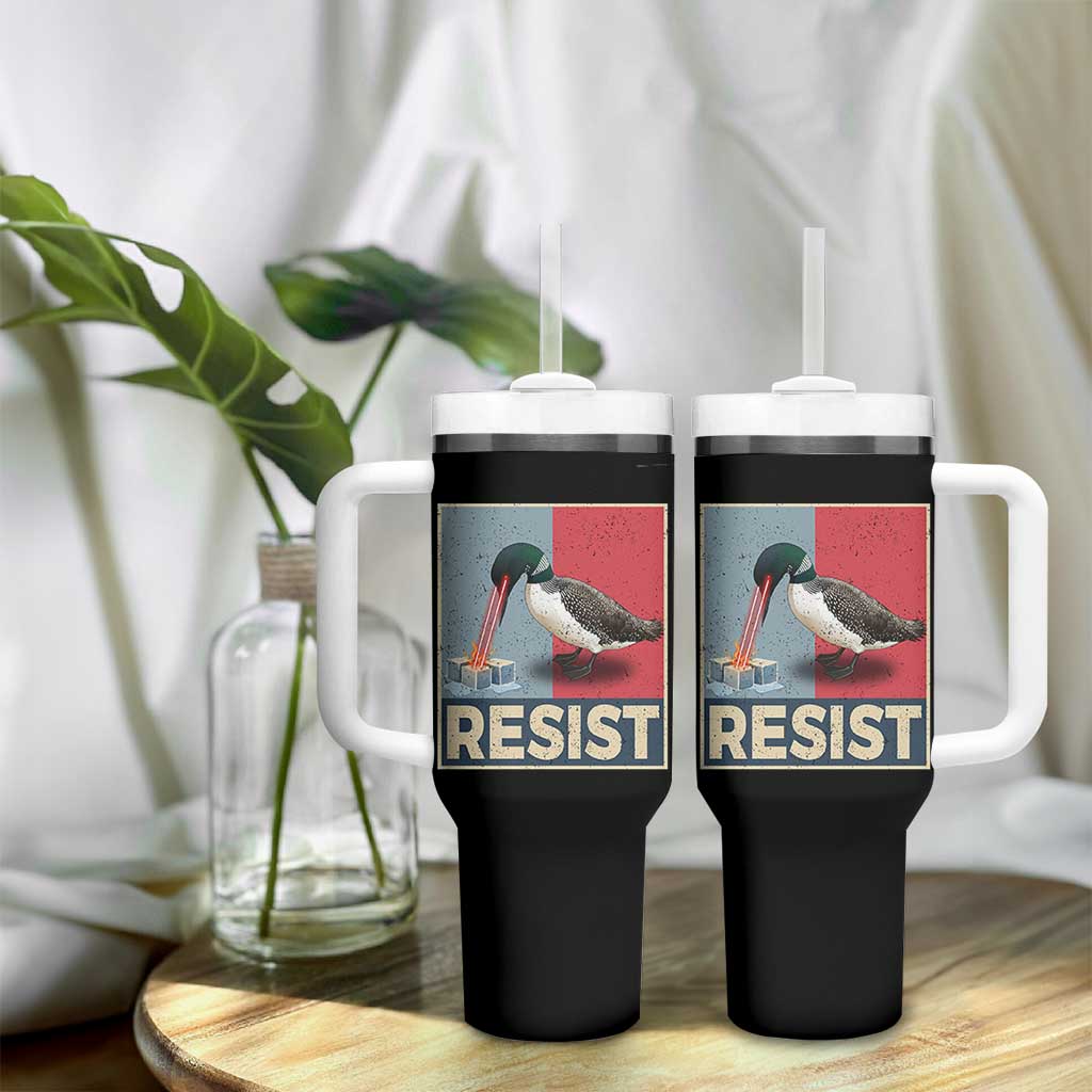 Minnesota Loon Resist Tumbler With Handle Loon Bird Laser Ice Cube Poster Graphic