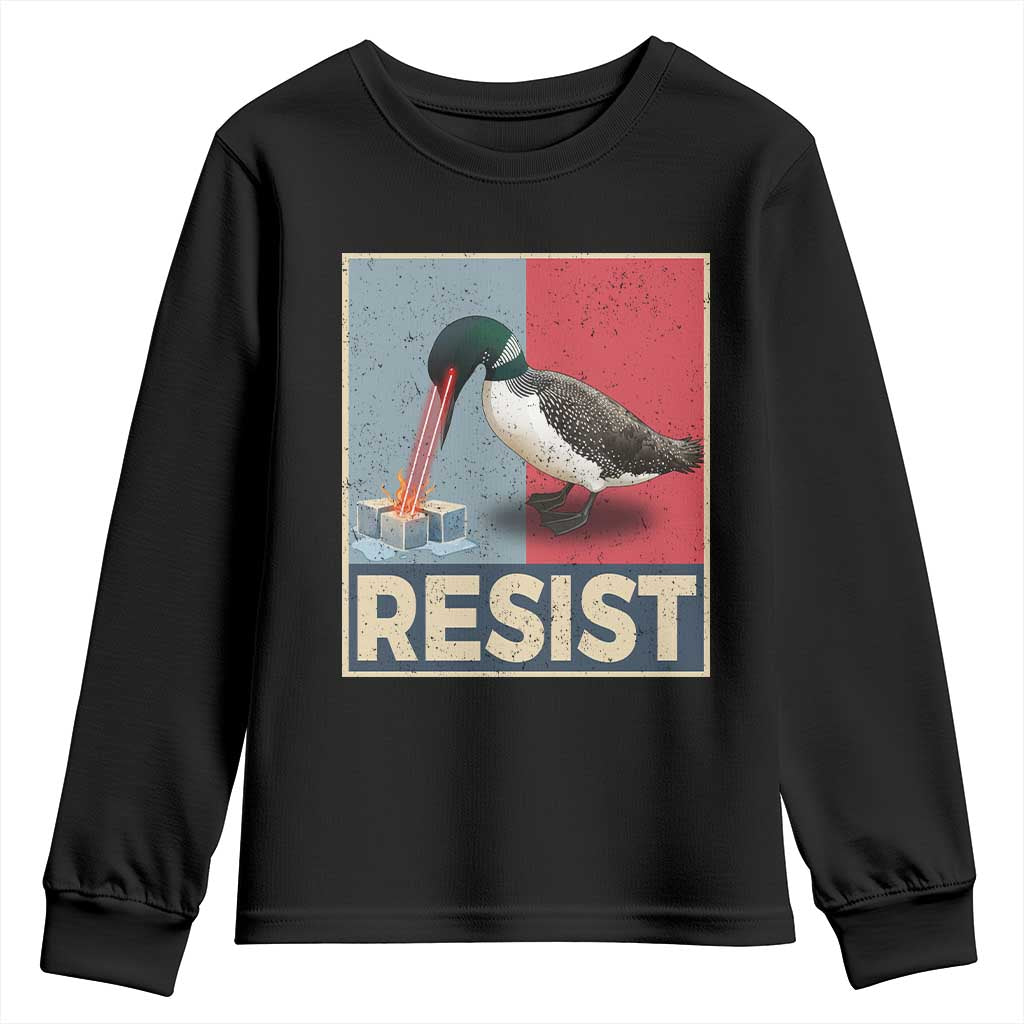 Minnesota Loon Resist Youth Sweatshirt Loon Bird Laser Ice Cube Poster Graphic