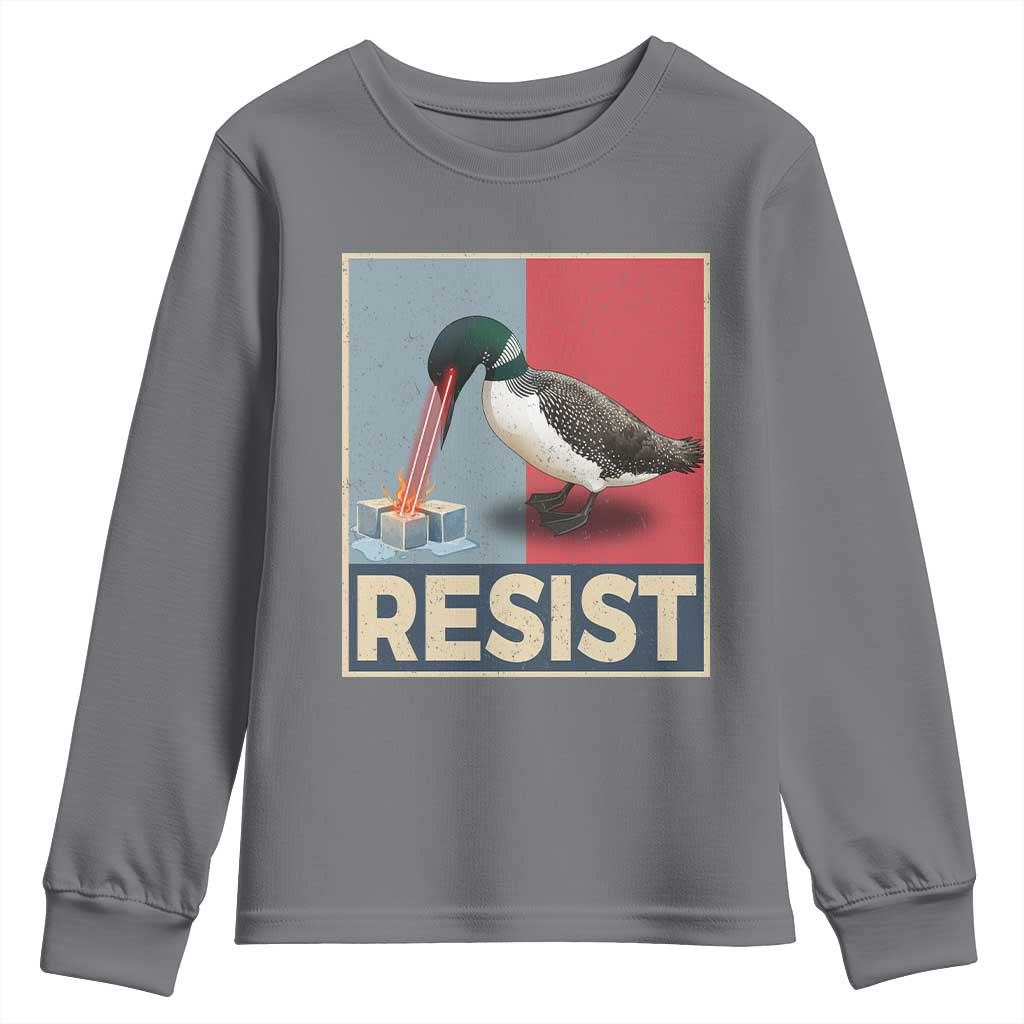 Minnesota Loon Resist Youth Sweatshirt Loon Bird Laser Ice Cube Poster Graphic