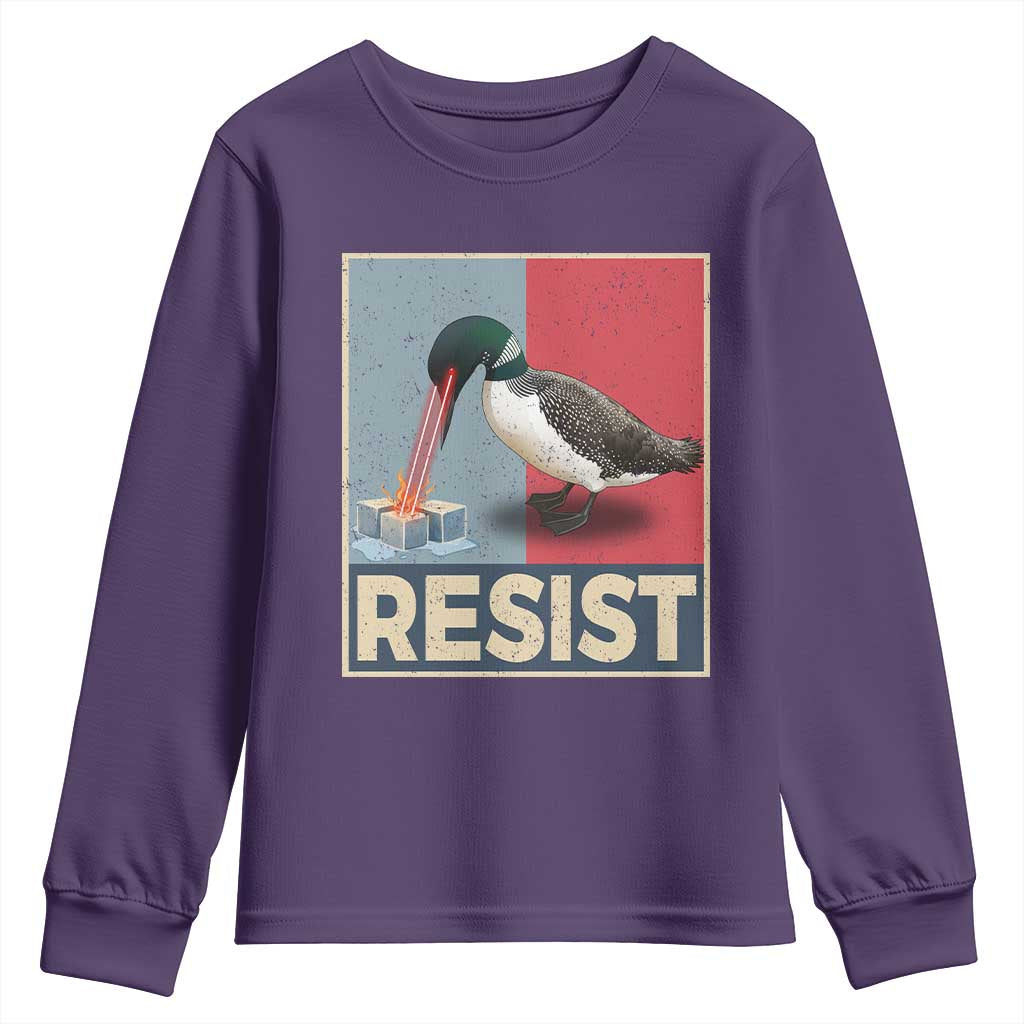 Minnesota Loon Resist Youth Sweatshirt Loon Bird Laser Ice Cube Poster Graphic