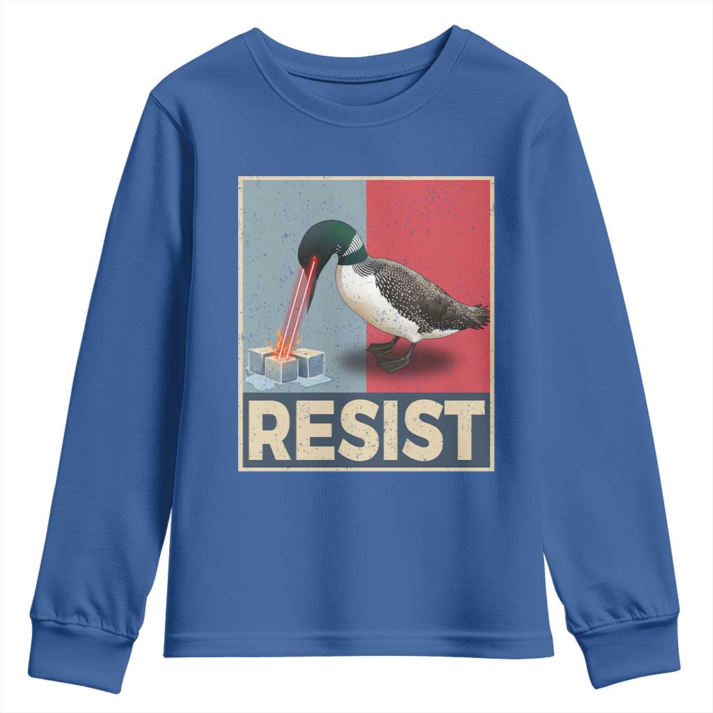 Minnesota Loon Resist Youth Sweatshirt Loon Bird Laser Ice Cube Poster Graphic