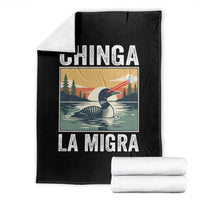 Chinga La Migra Throw Blanket Minnesota Loon Laser Ice Cube Political Protest