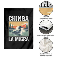 Chinga La Migra Garden Flag Minnesota Loon Laser Ice Cube Political Protest