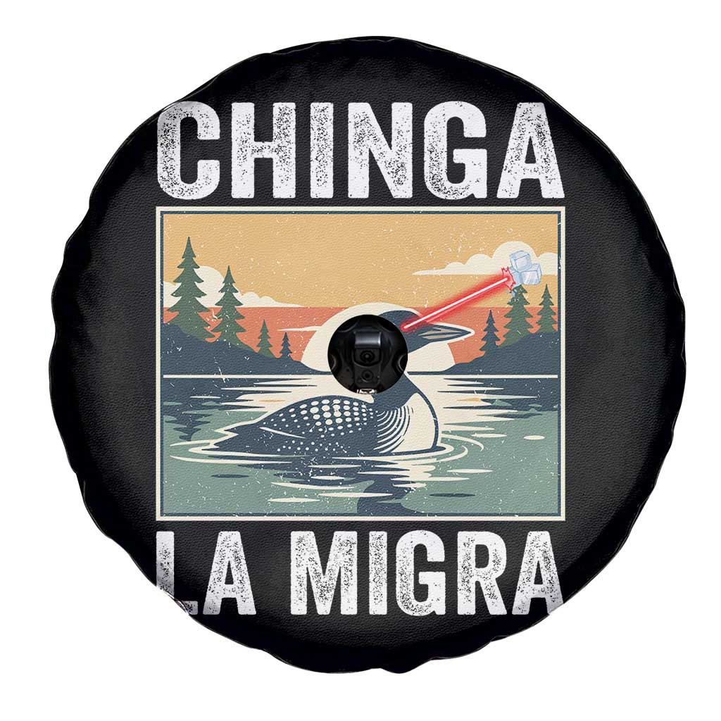 Chinga La Migra Spare Tire Cover Minnesota Loon Laser Ice Cube Political Protest
