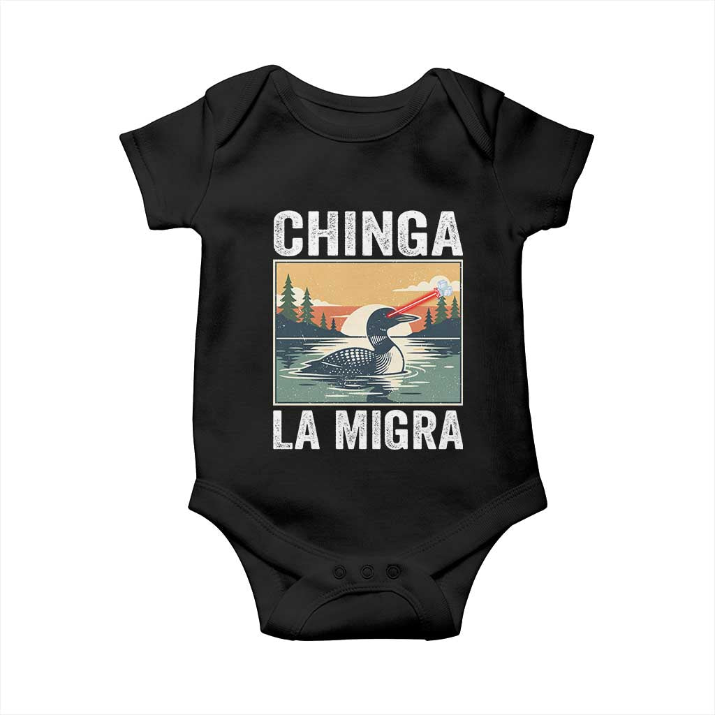 Chinga La Migra Baby Onesie Minnesota Loon Laser Ice Cube Political Protest