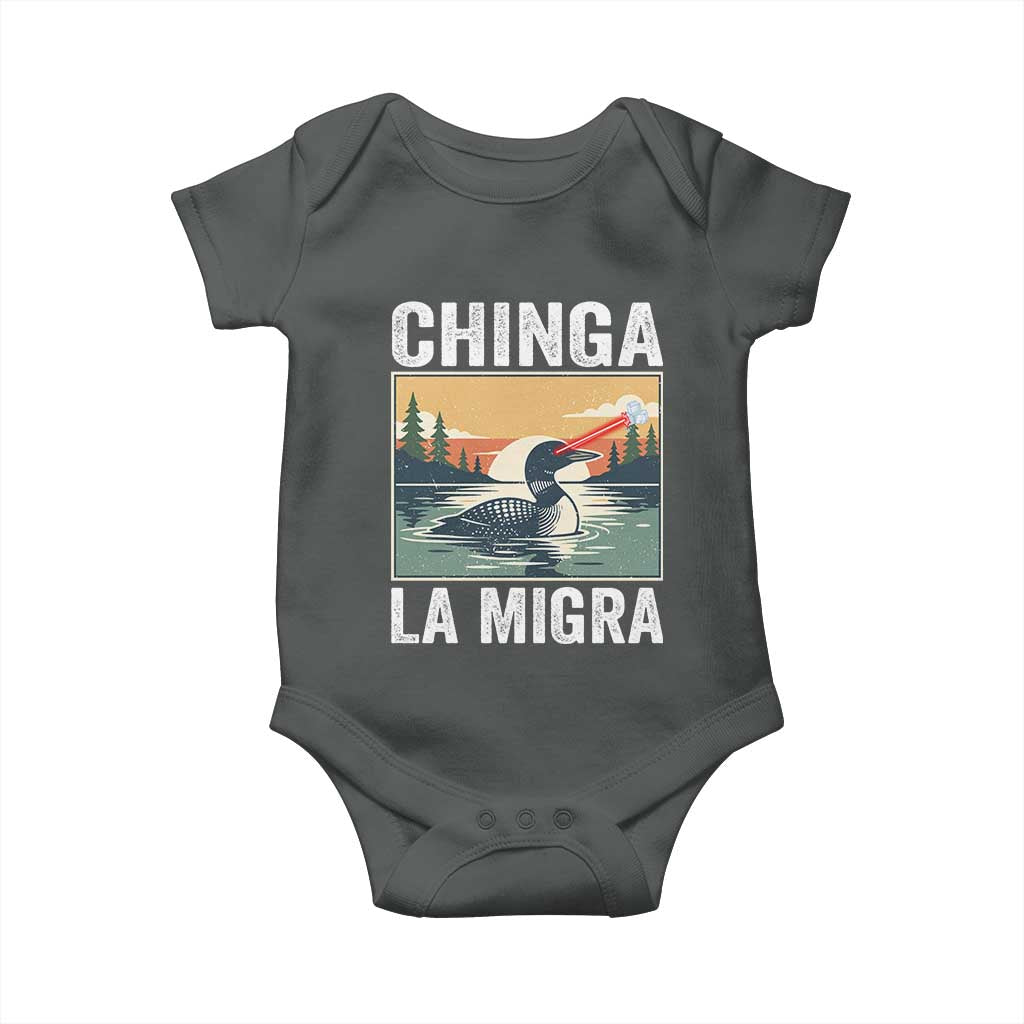 Chinga La Migra Baby Onesie Minnesota Loon Laser Ice Cube Political Protest