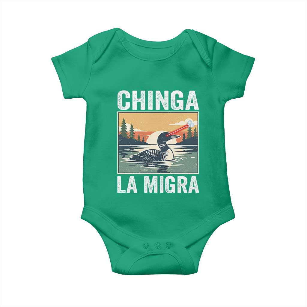 Chinga La Migra Baby Onesie Minnesota Loon Laser Ice Cube Political Protest