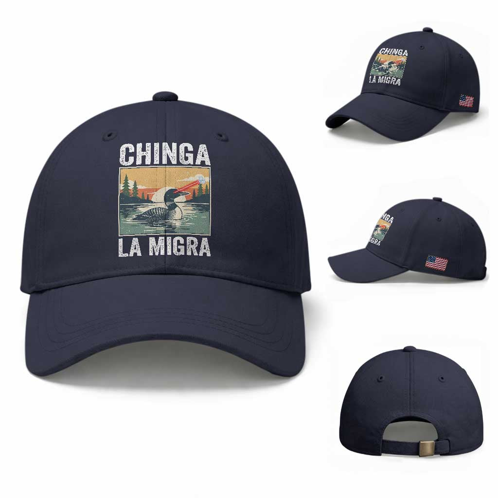 Chinga La Migra Baseball Cap Minnesota Loon Laser Ice Cube Political Protest