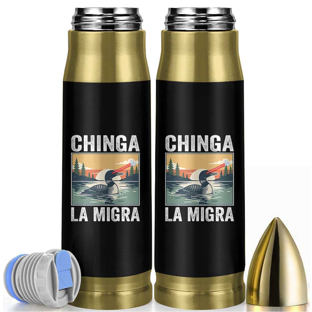 Chinga La Migra Bullet Tumbler Minnesota Loon Laser Ice Cube Political Protest
