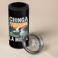 Chinga La Migra 4 in 1 Can Cooler Tumbler Minnesota Loon Laser Ice Cube Political Protest