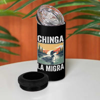 Chinga La Migra 4 in 1 Can Cooler Tumbler Minnesota Loon Laser Ice Cube Political Protest
