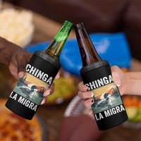 Chinga La Migra 4 in 1 Can Cooler Tumbler Minnesota Loon Laser Ice Cube Political Protest