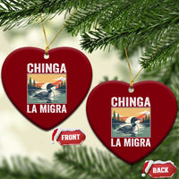 Chinga La Migra Ceramic Ornament Minnesota Loon Laser Ice Cube Political Protest
