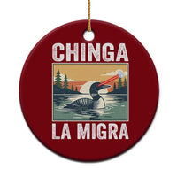 Chinga La Migra Ceramic Ornament Minnesota Loon Laser Ice Cube Political Protest