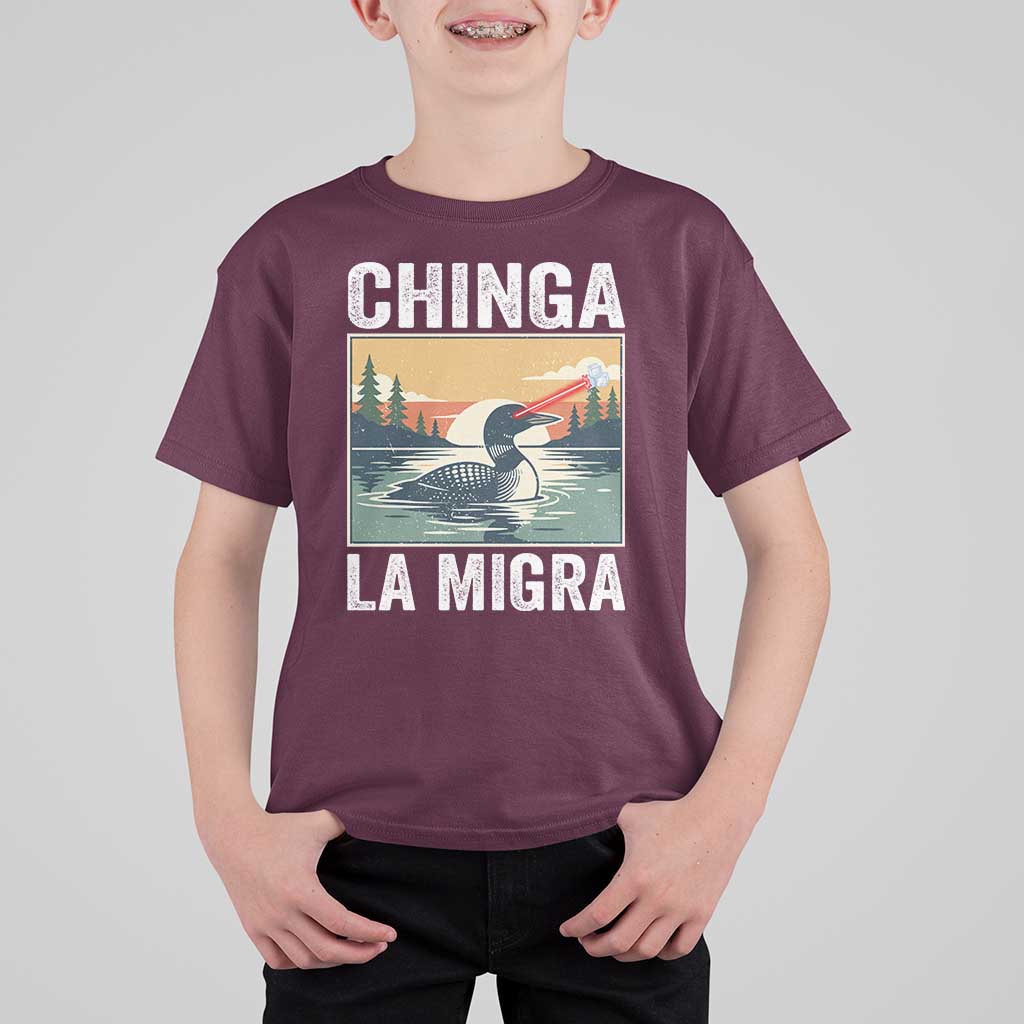 Chinga La Migra T Shirt For Kid Minnesota Loon Laser Ice Cube Political Protest